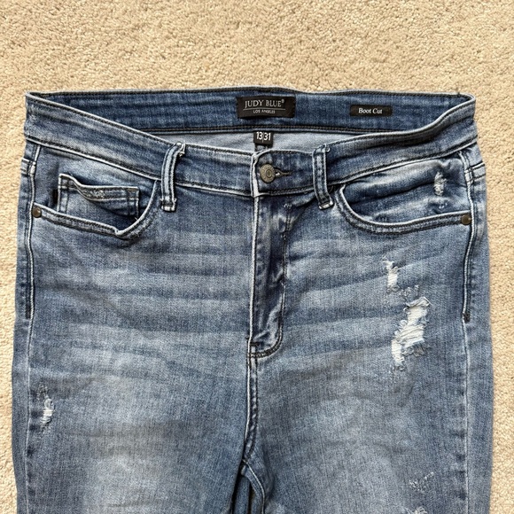 Judy Blue High Rise Distressed Boot Cut Jeans Soze 13/31 - JB83405MD - Picture 3 of 7
